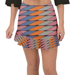 Zappwaits Pattern Fishtail Mini Chiffon Skirt by zappwaits