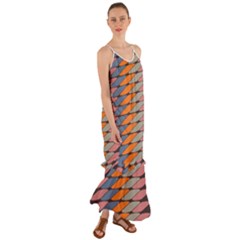 Zappwaits Pattern Cami Maxi Ruffle Chiffon Dress by zappwaits