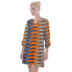 Zappwaits Pattern Open Neck Shift Dress