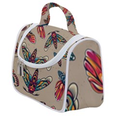 Tattoos Colorful Seamless Pattern Satchel Handbag by Amaryn4rt