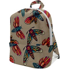 Tattoos Colorful Seamless Pattern Zip Up Backpack