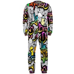 Hip Hop Background Onepiece Jumpsuit (men)  by Amaryn4rt