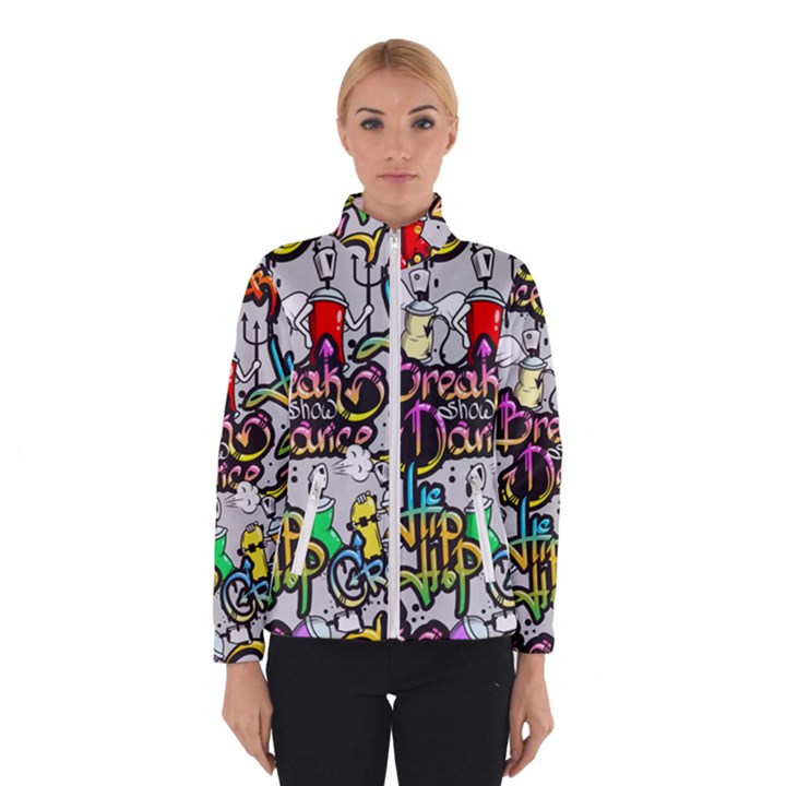 Hip Hop Background Winter Jacket