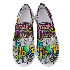 Hip Hop Background Women s Slip On Sneakers by Amaryn4rt