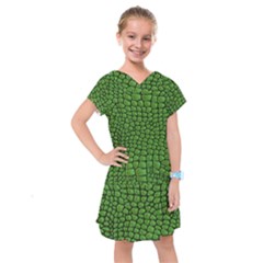 Seamless Pattern Crocodile Leather Kids  Drop Waist Dress by Amaryn4rt