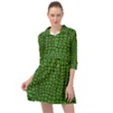 Seamless Pattern Crocodile Leather Mini Skater Shirt Dress View1