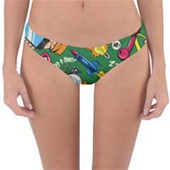 Pop Art Colorful Seamless Pattern Reversible Hipster Bikini Bottoms by Amaryn4rt