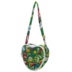 Pop Art Colorful Seamless Pattern Heart Shoulder Bag