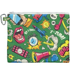 Pop Art Colorful Seamless Pattern Canvas Cosmetic Bag (xxxl) by Amaryn4rt