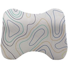 Abstract Colorful Topographic Map Design Vector Head Support Cushion