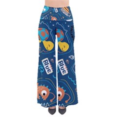 Seamless Pattern Vector Submarine With Sea Animals Cartoon So Vintage Palazzo Pants by Amaryn4rt