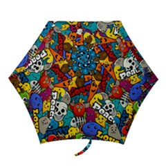 Graffiti Characters Seamless Pattern Mini Folding Umbrellas by Amaryn4rt