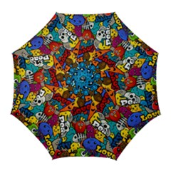 Graffiti Characters Seamless Pattern Golf Umbrellas by Amaryn4rt