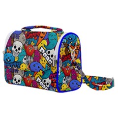 Graffiti Characters Seamless Pattern Satchel Shoulder Bag by Amaryn4rt