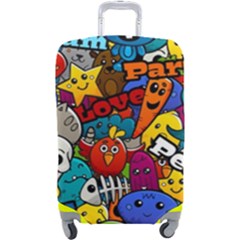 Graffiti Characters Seamless Pattern Luggage Cover (large) by Amaryn4rt