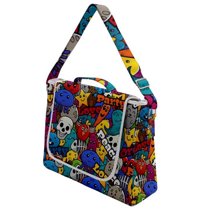 Graffiti Characters Seamless Pattern Box Up Messenger Bag