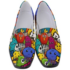 Graffiti Characters Seamless Pattern Women s Classic Loafer Heels by Amaryn4rt