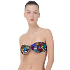 Graffiti Characters Seamless Pattern Classic Bandeau Bikini Top  by Amaryn4rt