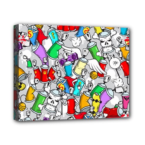 Graffit Characters Seamless Pattern Art Canvas 10  X 8  (stretched) by Amaryn4rt