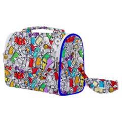 Graffit Characters Seamless Pattern Art Satchel Shoulder Bag by Amaryn4rt