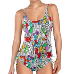 Graffit Characters Seamless Pattern Art Tankini Set by Amaryn4rt