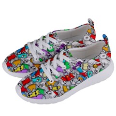 Graffit Characters Seamless Pattern Art Women s Lightweight Sports Shoes by Amaryn4rt