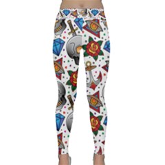 Full Color Flash Tattoo Patterns Classic Yoga Leggings by Amaryn4rt