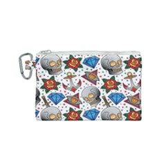 Full Color Flash Tattoo Patterns Canvas Cosmetic Bag (small) by Amaryn4rt