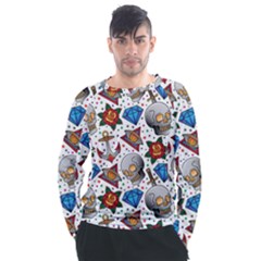 Full Color Flash Tattoo Patterns Men s Long Sleeve Raglan Tee