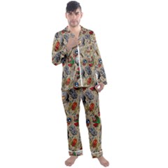 Tattoo Pattern Men s Long Sleeve Satin Pyjamas Set by Amaryn4rt