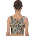 Tattoo Pattern Velvet Crop Top View2