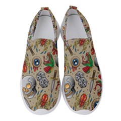 Tattoo Pattern Women s Slip On Sneakers by Amaryn4rt