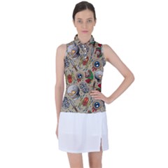 Tattoo Pattern Women s Sleeveless Polo Tee by Amaryn4rt