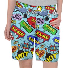 Comic Bubbles Seamless Pattern Pocket Shorts by Amaryn4rt