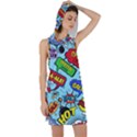 Comic Bubbles Seamless Pattern Racer Back Hoodie Dress View1