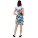 Comic Bubbles Seamless Pattern Racer Back Hoodie Dress View2