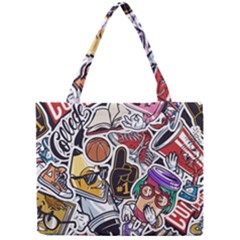 Vintage College Colorful Seamless Pattern Mini Tote Bag by Amaryn4rt