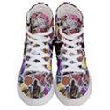 Vintage College Colorful Seamless Pattern Women s Hi-Top Skate Sneakers View1