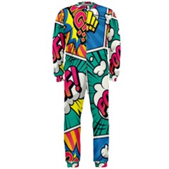 Comic Colorful Seamless Pattern Onepiece Jumpsuit (men)  by Amaryn4rt