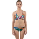 Comic Colorful Seamless Pattern Wrap Around Bikini Set View1