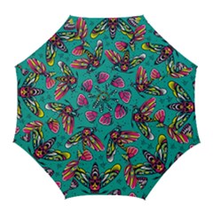 Vintage Colorful Insects Seamless Pattern Golf Umbrellas by Amaryn4rt