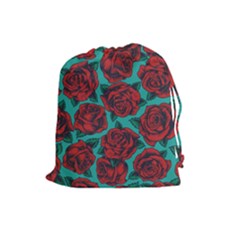 Vintage Floral Colorful Seamless Pattern Drawstring Pouch (large) by Amaryn4rt