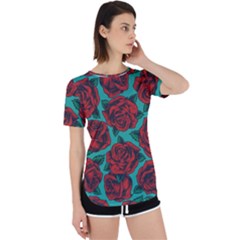 Vintage Floral Colorful Seamless Pattern Perpetual Short Sleeve T-shirt