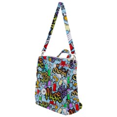 Graffiti Characters Seamless Pattern Crossbody Backpack