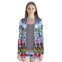 Graffiti Characters Seamless Pattern Drape Collar Cardigan View1