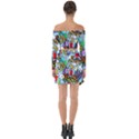 Graffiti Characters Seamless Pattern Off Shoulder Top with Skirt Set View2