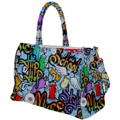 Graffiti Characters Seamless Pattern Duffel Travel Bag