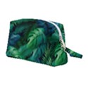 Tropical Green Leaves Background Wristlet Pouch Bag (Medium) View2