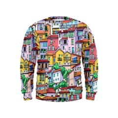 Menton Old Town France Kids  Sweatshirt