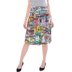 Menton Old Town France Midi Beach Skirt by Amaryn4rt